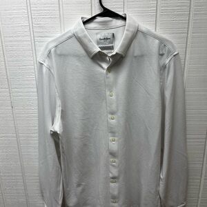 Goodfellow & Co. Men’s Medium NWT Pique Dress Shirt Button Down White NEW w/Tags